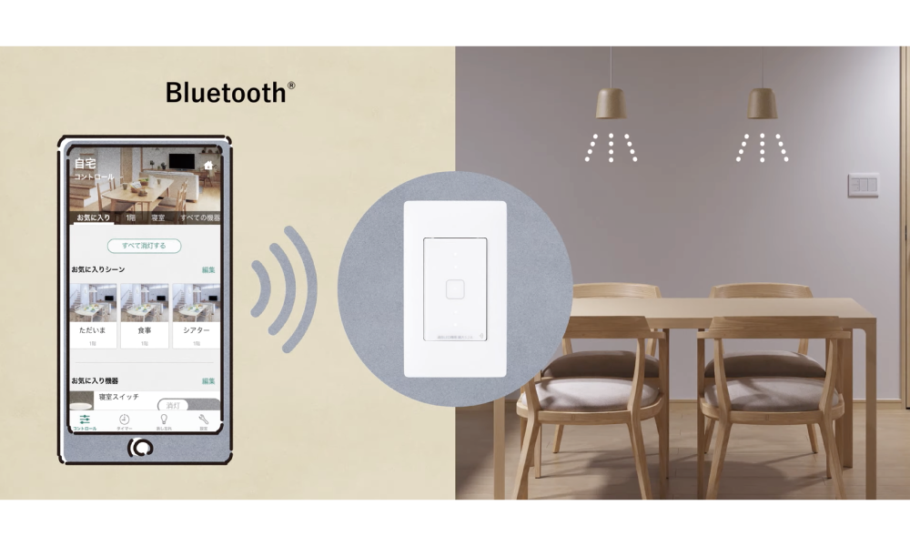 スマートフォンがリモコン!? 家中の照明操作がより自由で楽チンに